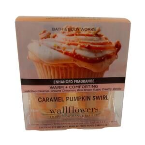 2 Pack Bath & Body Works Wallflower Fragrance Refill Caramel Pumpkin Swirl New